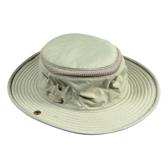 Tilley Airflo LTM3 Nylon Tan Made in Canada Hiking Brim Sun Hat Unisex 7 3/4 - Picture 3 of 13